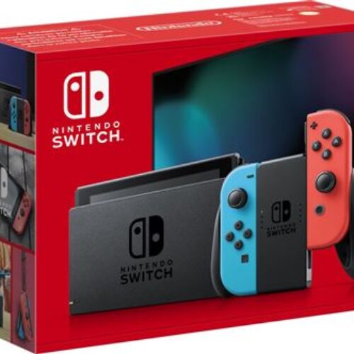 Console Nintendo Switch avec paire de Joy-Con sans fil Rouge et Bleu Neon V3