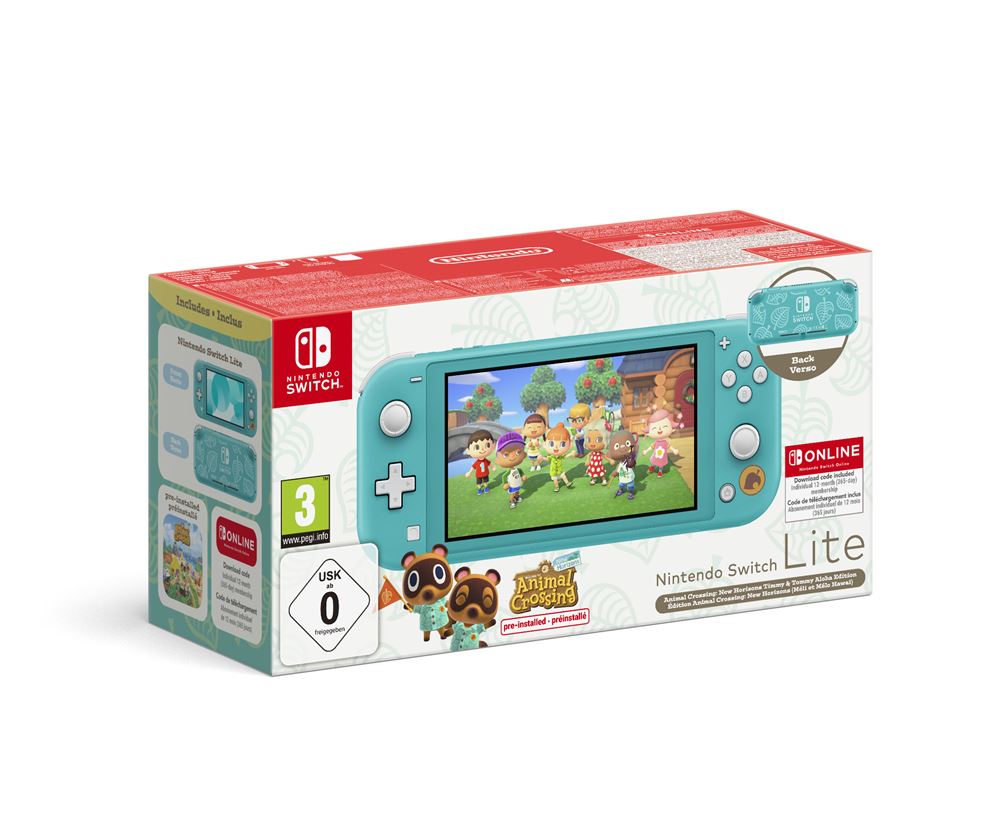 Pack console Nintendo Switch Lite Edition Animal Crossing (Méli Mélo Hawai) + 12mois d'abonnement