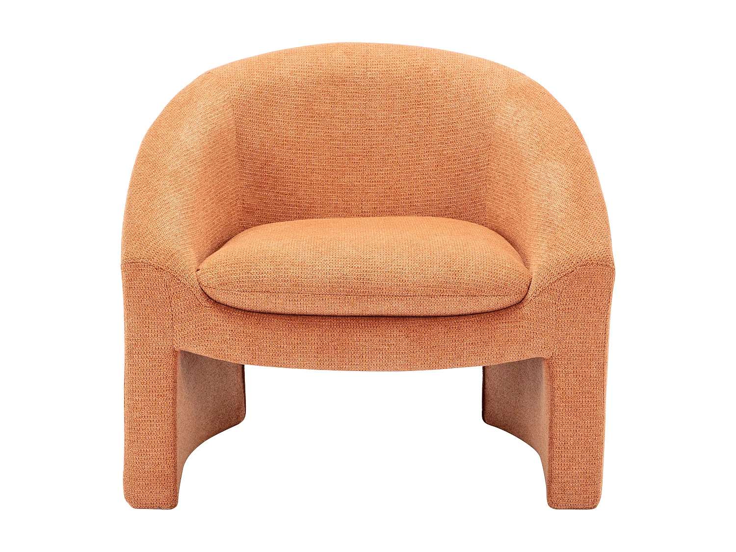 Fauteuil en tissu terracotta OSSANA – Image 2