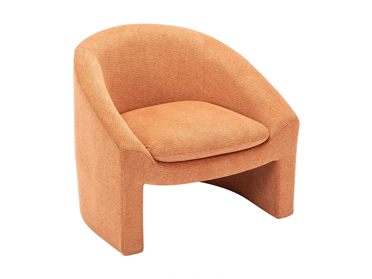 Fauteuil en tissu terracotta OSSANA – Image 3