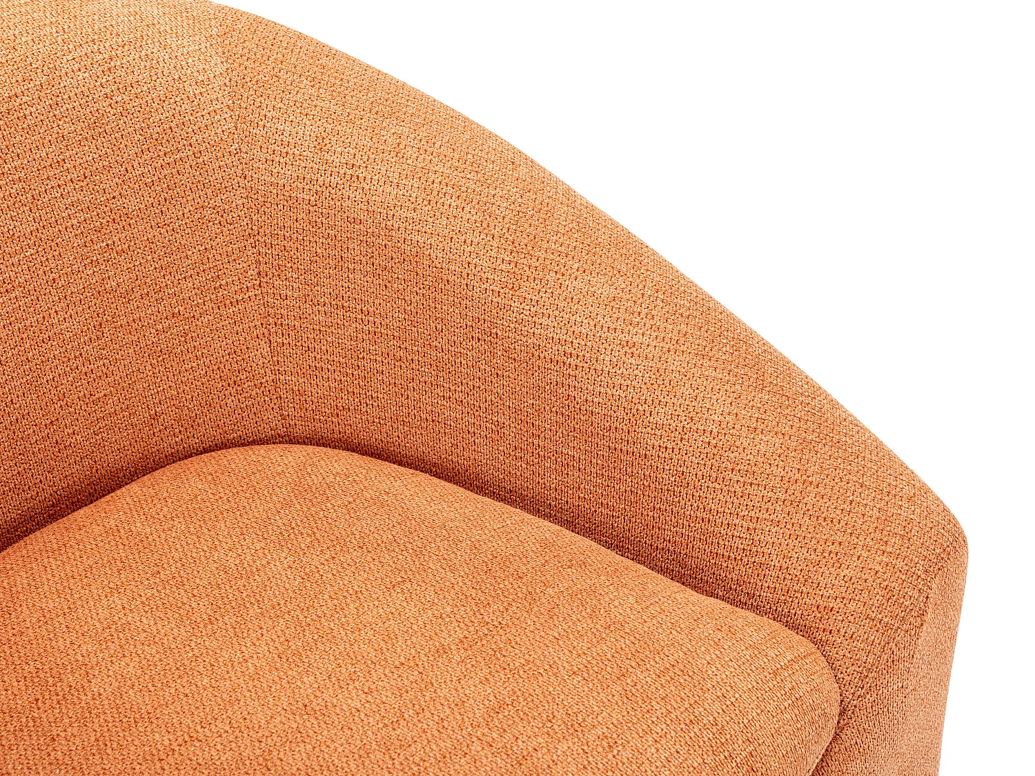 Fauteuil en tissu terracotta OSSANA – Image 4
