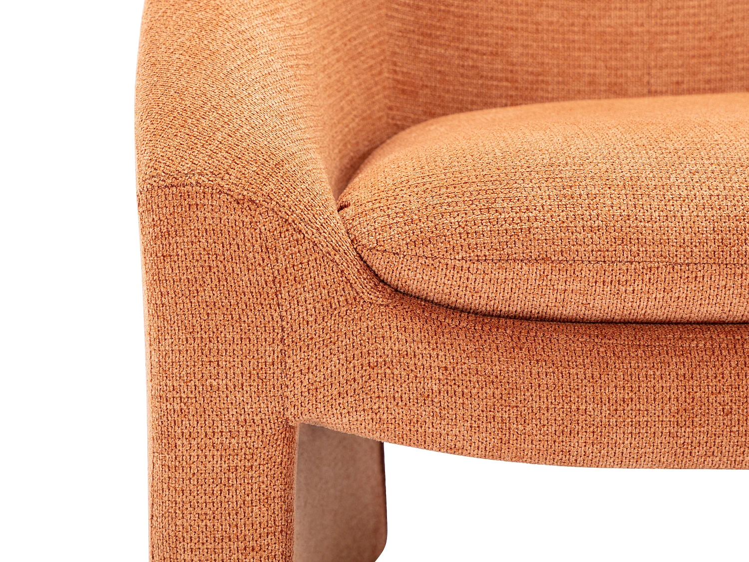 Fauteuil en tissu terracotta OSSANA – Image 5