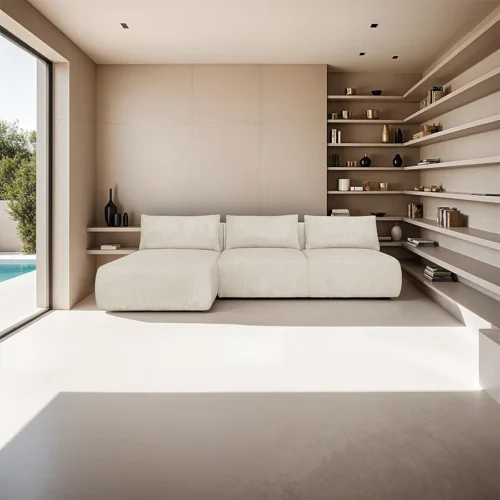 Canapé d’angle à gauche convertible 4 places avec coffre de rangement en velours côtelé beige – Jasper