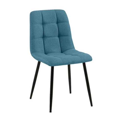 chaise salle à manger – Tissu – Bleu – Tilde